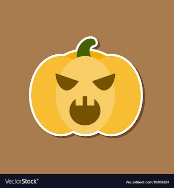 Paper sticker on stylish background halloween vector image