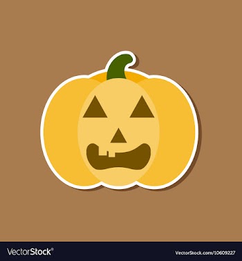 Paper sticker on stylish background halloween vector image