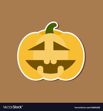 Paper sticker on stylish background halloween vector image