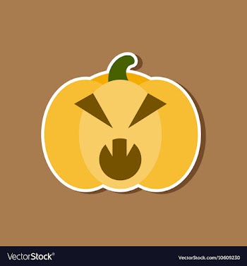 Paper sticker on stylish background halloween vector image