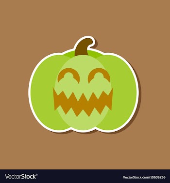 Paper sticker on stylish background halloween vector image