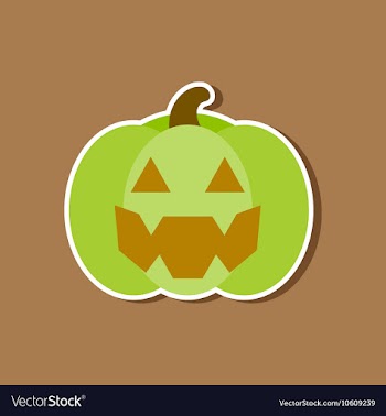 Paper sticker on stylish background halloween vector image
