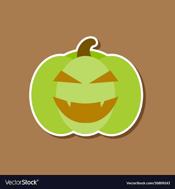 Paper sticker on stylish background halloween vector image