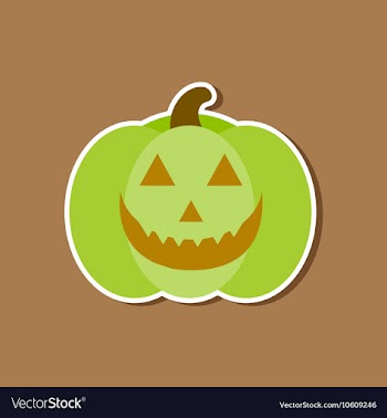 Paper sticker on stylish background halloween vector image