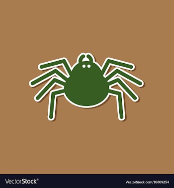 Paper sticker on stylish background halloween vector image