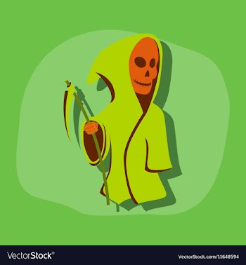 Paper sticker on stylish background halloween vector image