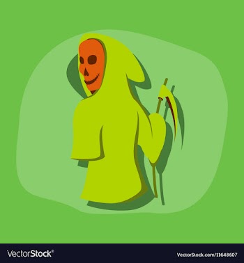 Paper sticker on stylish background halloween vector image