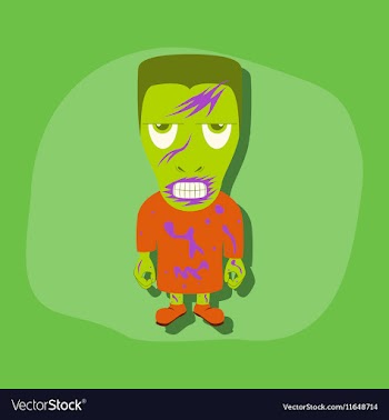 Paper sticker on stylish background halloween vector image