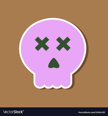 Paper sticker on stylish background halloween vector image