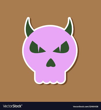 Paper sticker on stylish background halloween vector image
