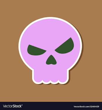 Paper sticker on stylish background halloween vector image