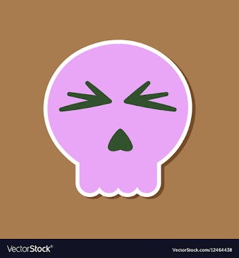 Paper sticker on stylish background halloween vector image