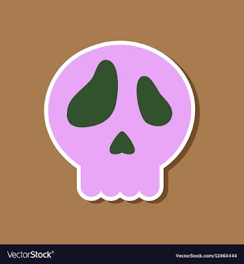 Paper sticker on stylish background halloween vector image
