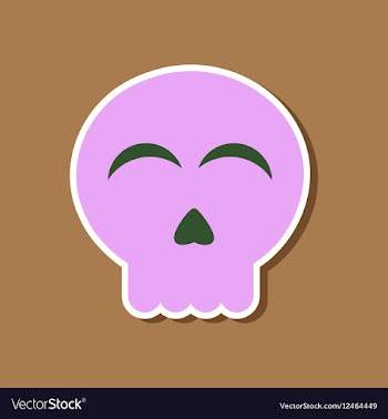 Paper sticker on stylish background halloween vector image