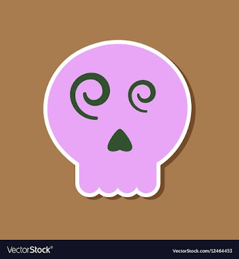 Paper sticker on stylish background halloween vector image