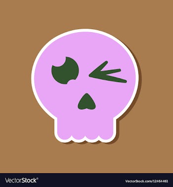 Paper sticker on stylish background halloween vector image