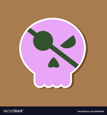 Paper sticker on stylish background halloween vector image