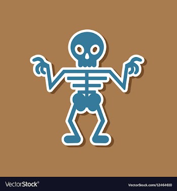 Paper sticker on stylish background halloween vector image