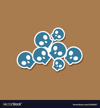 Paper sticker on stylish background halloween vector image