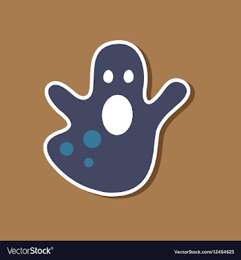 Paper sticker on stylish background halloween vector image