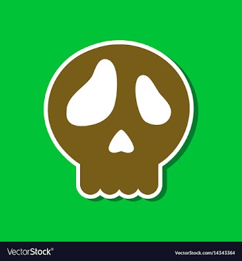 Paper sticker on stylish background halloween vector image