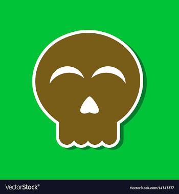 Paper sticker on stylish background halloween vector image