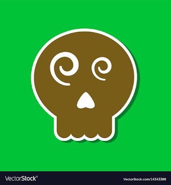 Paper sticker on stylish background halloween vector image