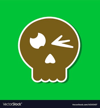 Paper sticker on stylish background halloween vector image