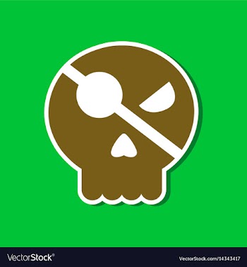 Paper sticker on stylish background halloween vector image