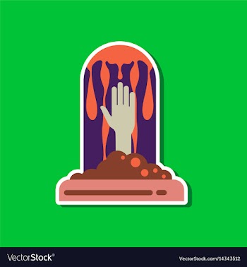 Paper sticker on stylish background halloween vector image