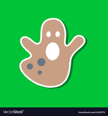 Paper sticker on stylish background halloween vector image
