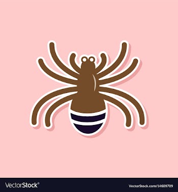 Paper sticker on stylish background halloween vector image