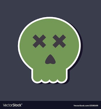 Paper sticker on stylish background halloween vector image