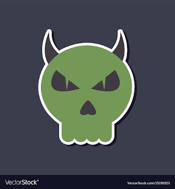 Paper sticker on stylish background halloween vector image