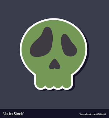 Paper sticker on stylish background halloween vector image
