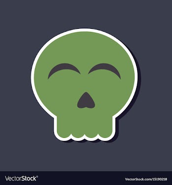 Paper sticker on stylish background halloween vector image