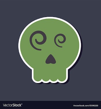 Paper sticker on stylish background halloween vector image