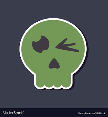 Paper sticker on stylish background halloween vector image