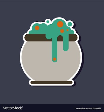 Paper sticker on stylish background halloween vector image