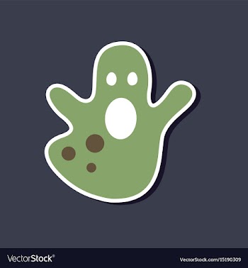 Paper sticker on stylish background halloween vector image
