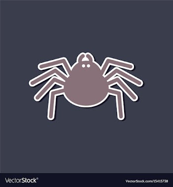 Paper sticker on stylish background halloween vector image