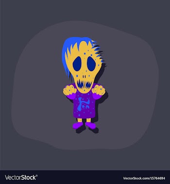 Paper sticker on stylish background halloween vector image
