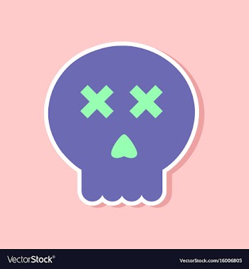 Paper sticker on stylish background halloween vector image