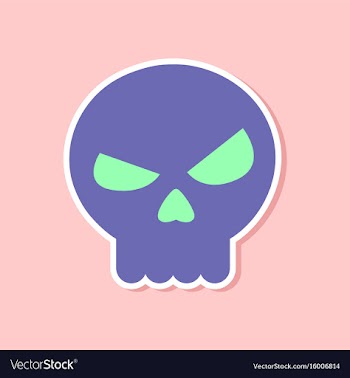 Paper sticker on stylish background halloween vector image