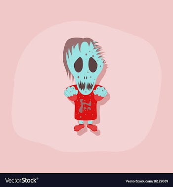 Paper sticker on stylish background halloween vector image