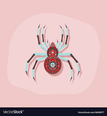 Paper sticker on stylish background halloween vector image