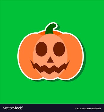 Paper sticker on stylish background halloween vector image