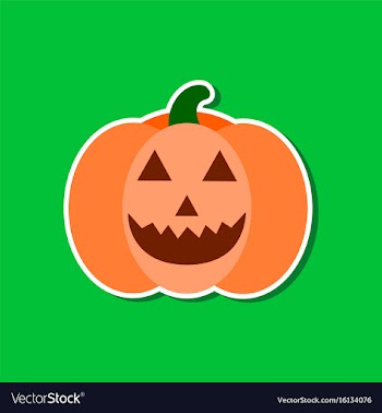 Paper sticker on stylish background halloween vector image