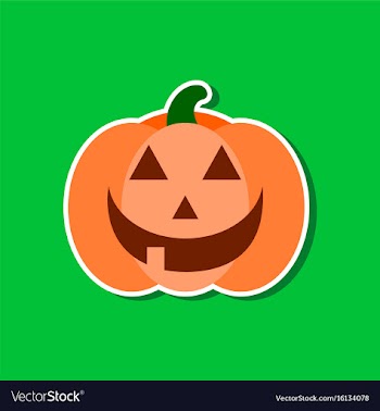 Paper sticker on stylish background halloween vector image