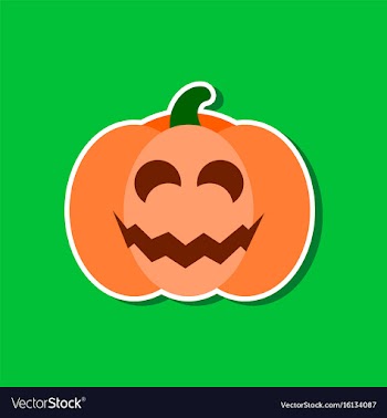 Paper sticker on stylish background halloween vector image